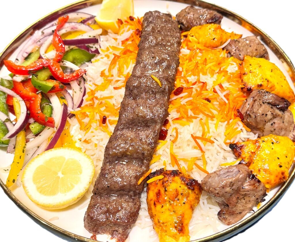 Mixed Kabob (Lamb, Chicken and Ground Beef)
